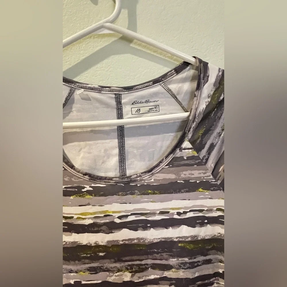 Eddie Bauer Graphic Gray Brown Fitted Tee - Picture 3 of 8